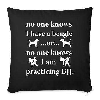 Brazilian Jiu-Jitsu - Sofa pillowcase 17,3'' x 17,3'' (45 x 45 cm) - black - Front