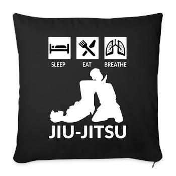 Jiu-Jitsu Brésilien BJJ - Housse de coussin décorative 45 x 45 cm - noir - Devant
