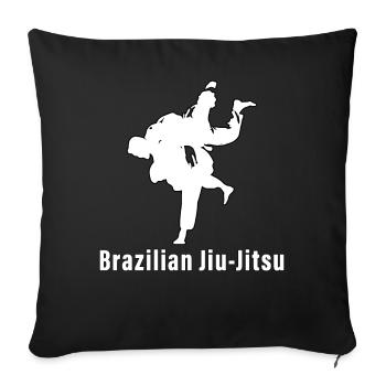 Jiu-Jitsu Brésilien BJJ - Housse de coussin décorative 45 x 45 cm - noir - Devant
