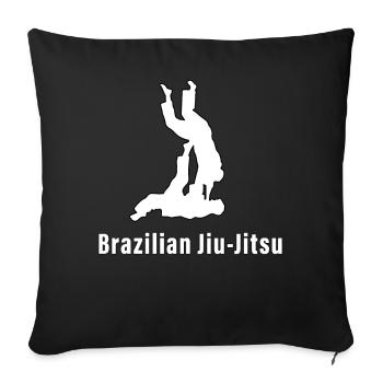 Jiu-Jitsu Brésilien BJJ - Housse de coussin décorative 45 x 45 cm - noir - Devant