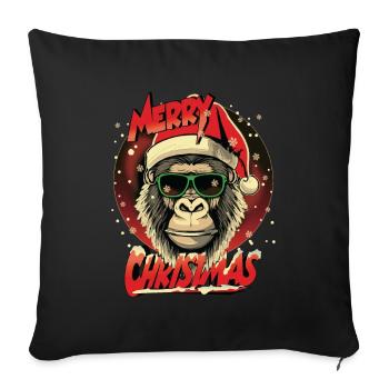 Xmas Gorilla Cristmas Merry Christmas - Sofa pillowcase 17,3'' x 17,3'' (45 x 45 cm) - black - Front