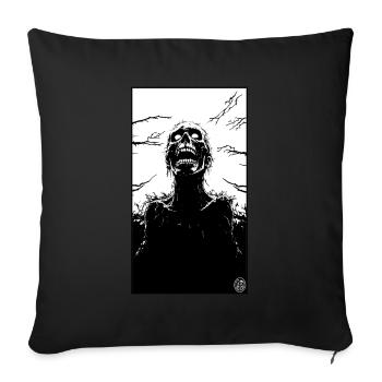 Horror Tales of Creepy Skeleton Horror - Sofa pillowcase 17,3'' x 17,3'' (45 x 45 cm) - black - Front