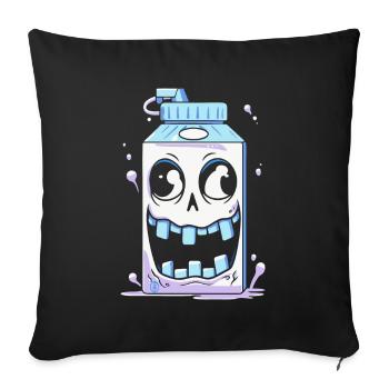 Crazy Milk - Sofa pillowcase 17,3'' x 17,3'' (45 x 45 cm) - black - Front