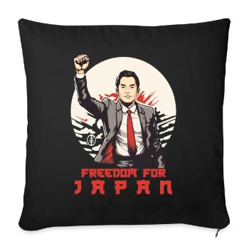Freedom for Japan - Sofa pillowcase 17,3'' x 17,3'' (45 x 45 cm) - black - Front