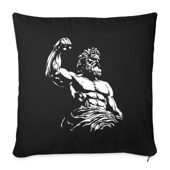 Fight for Freedom and Greek Gods - Sofa pillowcase 17,3'' x 17,3'' (45 x 45 cm) - black - Front