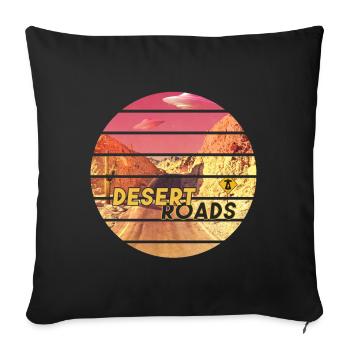 Desert Roads - Sofakissenbezug 45 x 45 cm - Schwarz - Vorne