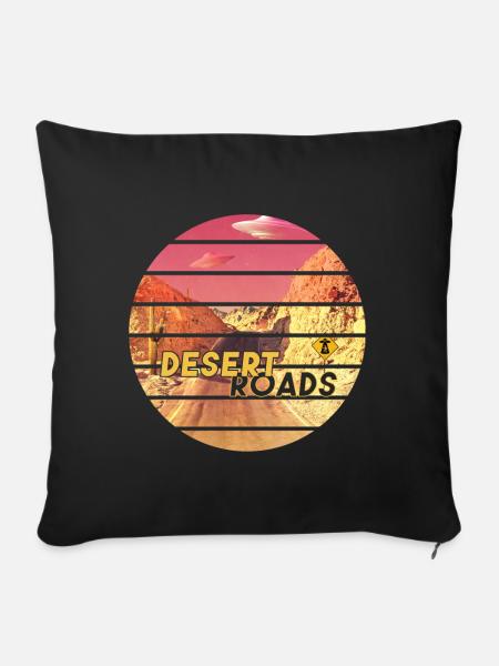 Desert Roads - Sofakissenbezug 45 x 45 cm - Schwarz