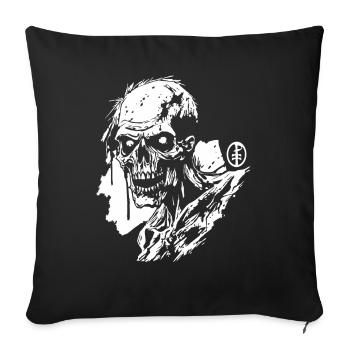 The horror is here: Skeleton Zombie - Sofa pillowcase 17,3'' x 17,3'' (45 x 45 cm) - black - Front