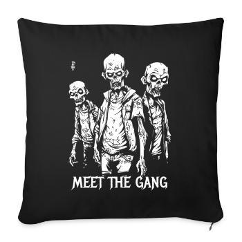 I love zombies, meet the zombie gang - Sofa pillowcase 17,3'' x 17,3'' (45 x 45 cm) - black - Front