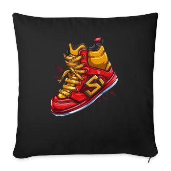 Cartoon Sneaker - Sofakissenbezug 45 x 45 cm - Schwarz - Vorne