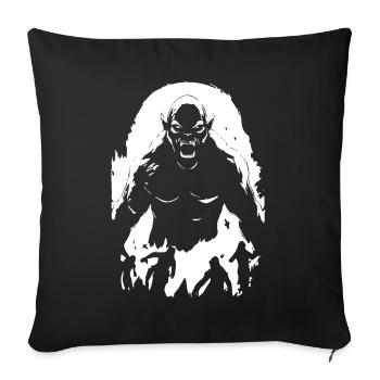 Créature d’horreur apocalyptique semblable à Armageddon - Housse de coussin décorative 45 x 45 cm - noir - Devant