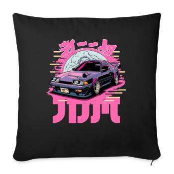 Japanese Fancy Car Tuning JDM - Sofa pillowcase 17,3'' x 17,3'' (45 x 45 cm) - black - Front