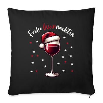 Frohe Weinnachten lustiges Weihnacht Frauen Design - Sofakissenbezug 45 x 45 cm - Schwarz - Vorne