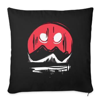 Red Moon: Angry Nature - Sofa pillowcase 17,3'' x 17,3'' (45 x 45 cm) - black - Front