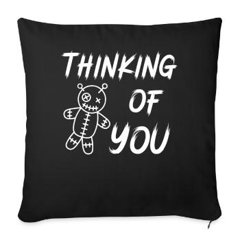 Voodoo Thinking of you - Sofa pillowcase 17,3'' x 17,3'' (45 x 45 cm) - black - Front