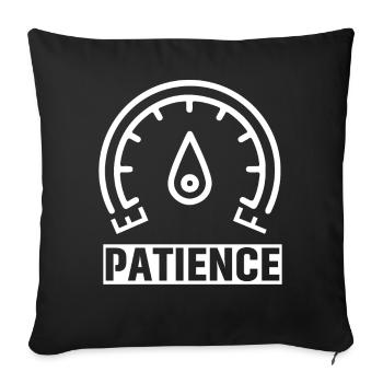 Patience - Sofa pillowcase 17,3'' x 17,3'' (45 x 45 cm) - black - Front