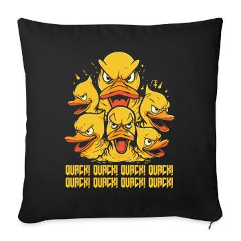 Quack! Angry rubber ducks of doom - Sofa pillowcase 17,3'' x 17,3'' (45 x 45 cm) - black - Front