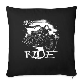 Relaxed Motorcycle Ride, Motorcycle Tour - Sofa pillowcase 17,3'' x 17,3'' (45 x 45 cm) - black - Front
