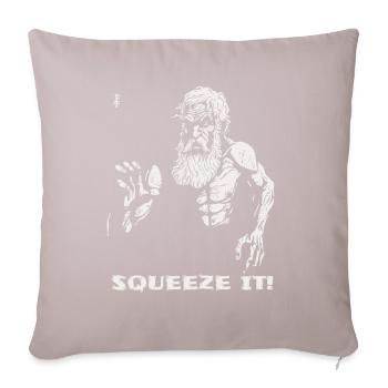 Prendre la vie et l’exprimer, philosophe - Housse de coussin décorative 45 x 45 cm - taupe clair - Devant