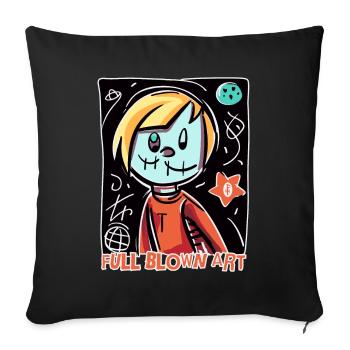 De l’art à part entière dans le style de la bande dessinée pour enfants - Housse de coussin décorative 45 x 45 cm - noir - Devant