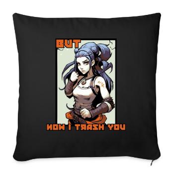You wanted it, now I'm throwing you away - Sofa pillowcase 17,3'' x 17,3'' (45 x 45 cm) - black - Front