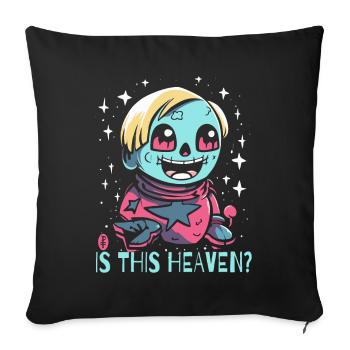 Est-ce que c’est le paradis, une poupée d’anime folle - Housse de coussin décorative 45 x 45 cm - noir - Devant