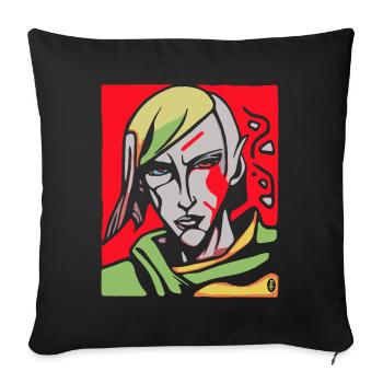 An Abstract Cartoon Art Anime Anti Hero - Sofa pillowcase 17,3'' x 17,3'' (45 x 45 cm) - black - Front