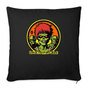 Ein unaufhaltsames Trio von Zombies - Sofakissenbezug 45 x 45 cm - Schwarz - Vorne