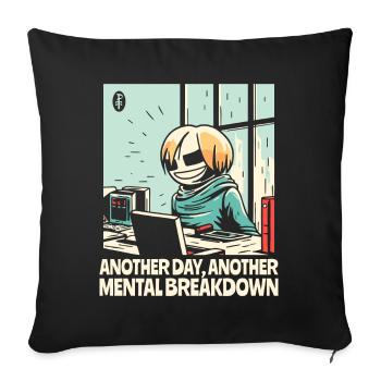 Another nervous breakdown in the office - Sofa pillowcase 17,3'' x 17,3'' (45 x 45 cm) - black - Front