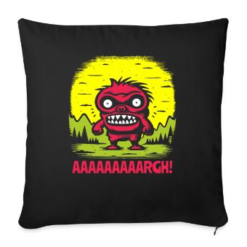 Petit coquin - Toujours en colère - Housse de coussin décorative 45 x 45 cm - noir - Devant
