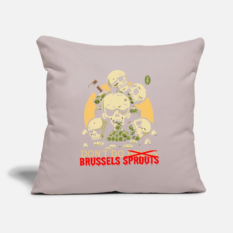 Disgusting Vegetable Skulls: Avoid Brussels Sprouts Sofa pillowcase 17,3'' x 17,3'' (45 x 45 cm)