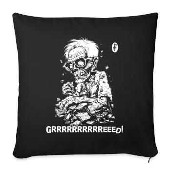 La cupidité vous rend malade - Housse de coussin décorative 45 x 45 cm - noir - Devant