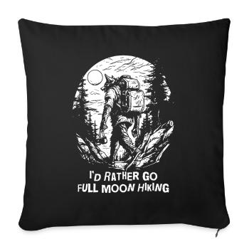 Werewolf goes on full moon hike - Sofa pillowcase 17,3'' x 17,3'' (45 x 45 cm) - black - Front