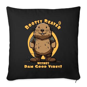 Stephen Bieber: Wishes Dam - Sofa pillowcase 17,3'' x 17,3'' (45 x 45 cm) - black - Front