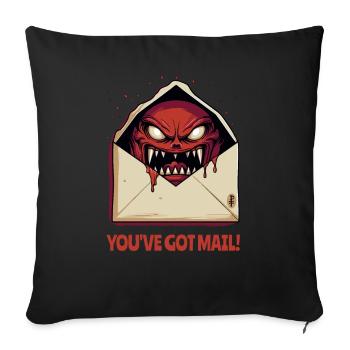 You've Got Mail: An Evil Monster Letter Envelope - Sofa pillowcase 17,3'' x 17,3'' (45 x 45 cm) - black - Front