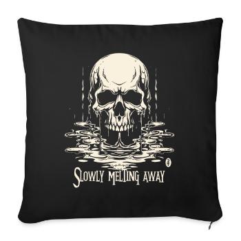 Vieillir et fondre lentement - Housse de coussin décorative 45 x 45 cm - noir - Devant