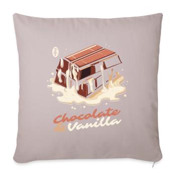 Chocolate and vanilla - Sofa pillowcase 17,3'' x 17,3'' (45 x 45 cm) - light taupe - Front