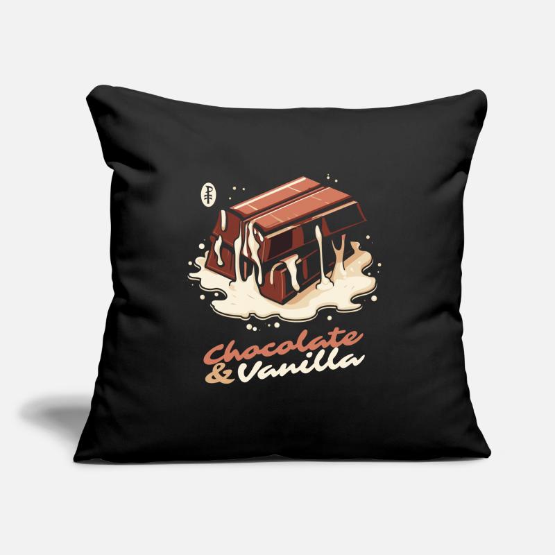 Chocolat et vanille Housse de coussin décorative 45 x 45 cm
