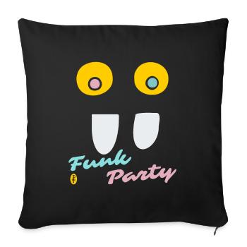 Crazy Eyes : Fête de la musique funk - Housse de coussin décorative 45 x 45 cm - noir - Devant