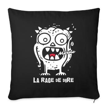 La fureur du langage : Trop mignon, monstre ! - Housse de coussin décorative 45 x 45 cm - noir - Devant