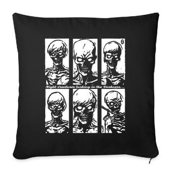 Des zombies créatures nocturnes se cachent dans l’obscurité - Housse de coussin décorative 45 x 45 cm - noir - Devant