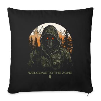 Welcome to the Zone, Biohazard Area - Sofa pillowcase 17,3'' x 17,3'' (45 x 45 cm) - black - Front