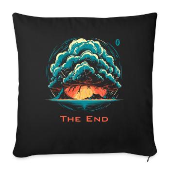 Réchauffement climatique : les orages, la fin - Housse de coussin décorative 45 x 45 cm - noir - Devant