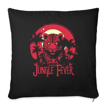 Jungle fever, a predator of the jungle - Sofa pillowcase 17,3'' x 17,3'' (45 x 45 cm) - black - Front
