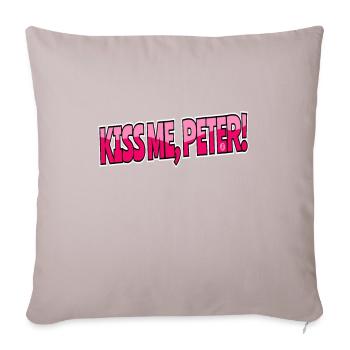 Embrasse-moi, Peter - Housse de coussin décorative 45 x 45 cm - taupe clair - Devant