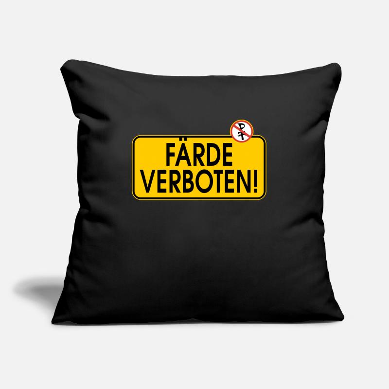 DANGER! Chevaux interdits Housse de coussin décorative 45 x 45 cm