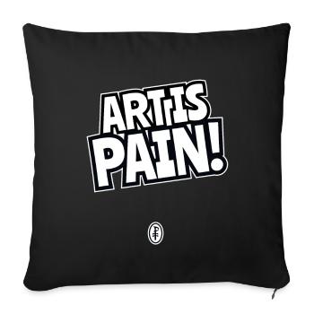 L’art, c’est la douleur - Housse de coussin décorative 45 x 45 cm - noir - Devant