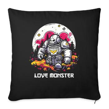 Dear Monster Robot - Sofa pillowcase 17,3'' x 17,3'' (45 x 45 cm) - black - Front
