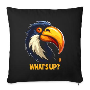 What's going on! Toucan Jungle Bird - Sofa pillowcase 17,3'' x 17,3'' (45 x 45 cm) - black - Front