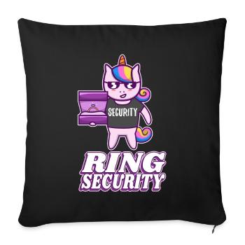 Ring Security Wedding - Sofakissenbezug 45 x 45 cm - Schwarz - Vorne